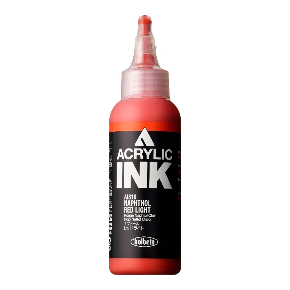 Holbein Acrylic Ink - Naphthol Red Light 100ml