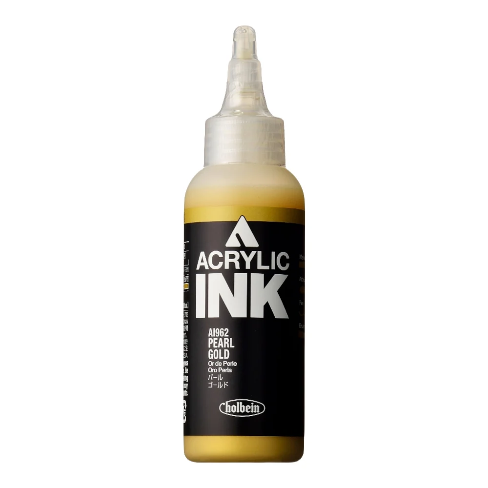 Holbein Acrylic Ink - Pearl Gold 100ml